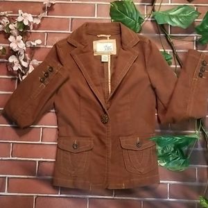 Corduroy jacket, sz xs. Fossil jacket, brown.